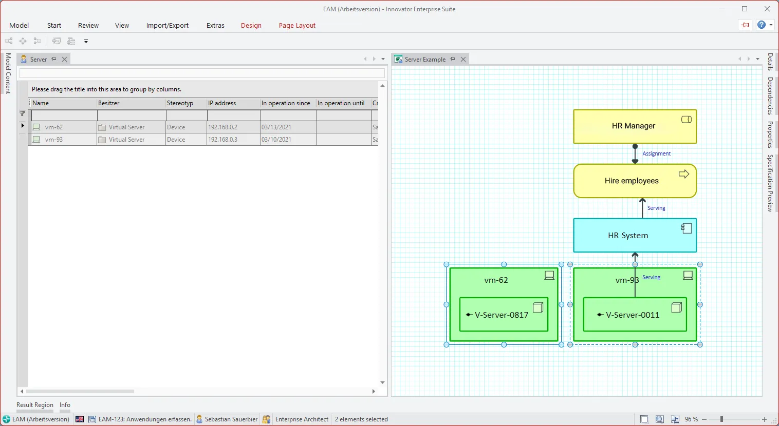 Innovator modeling tool with a tabular user interface | MID GmbH