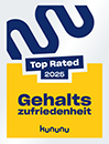 Kununu Top Rated 2025 Auszeichnung für hohe Gehaltszufriedenheit der MID GmbH